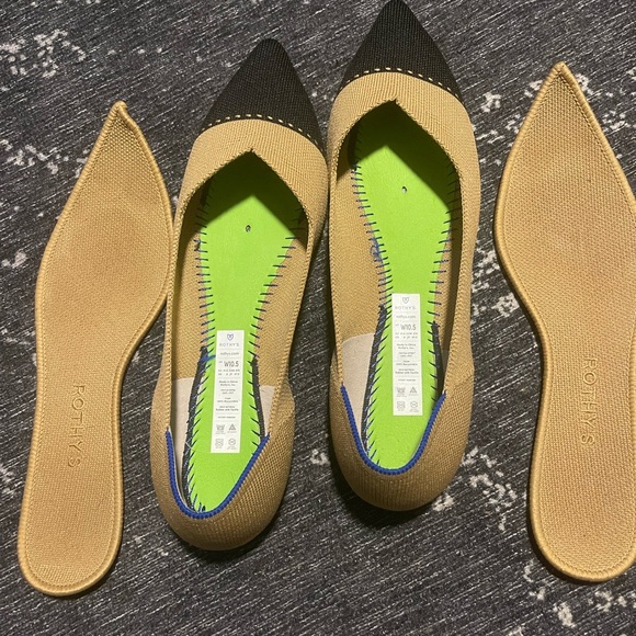 Rothy's Camel and Black Ballet Flats 10.5 - Picture 5 of 5